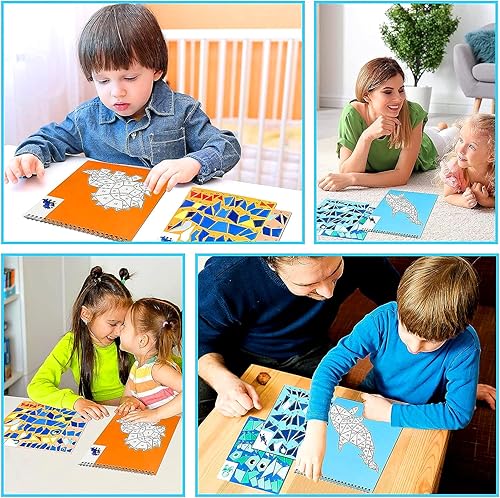 Miniatura 5 de Manualidades para niños de 4 a 8 años, libros de pintura adhesiva, paquete de 6 libros de calcomanías de números para niños y niñas, recuerdos de