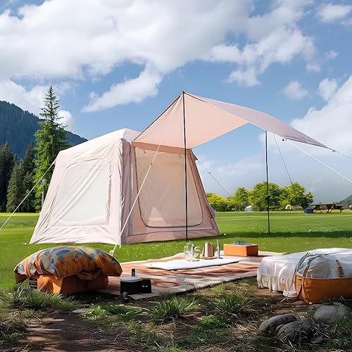 ABORON Tienda de campaña inflable para 2681012 personas, tienda de campaña inflable de fácil instalación con bomba de mano, PU3000mm impermeable y