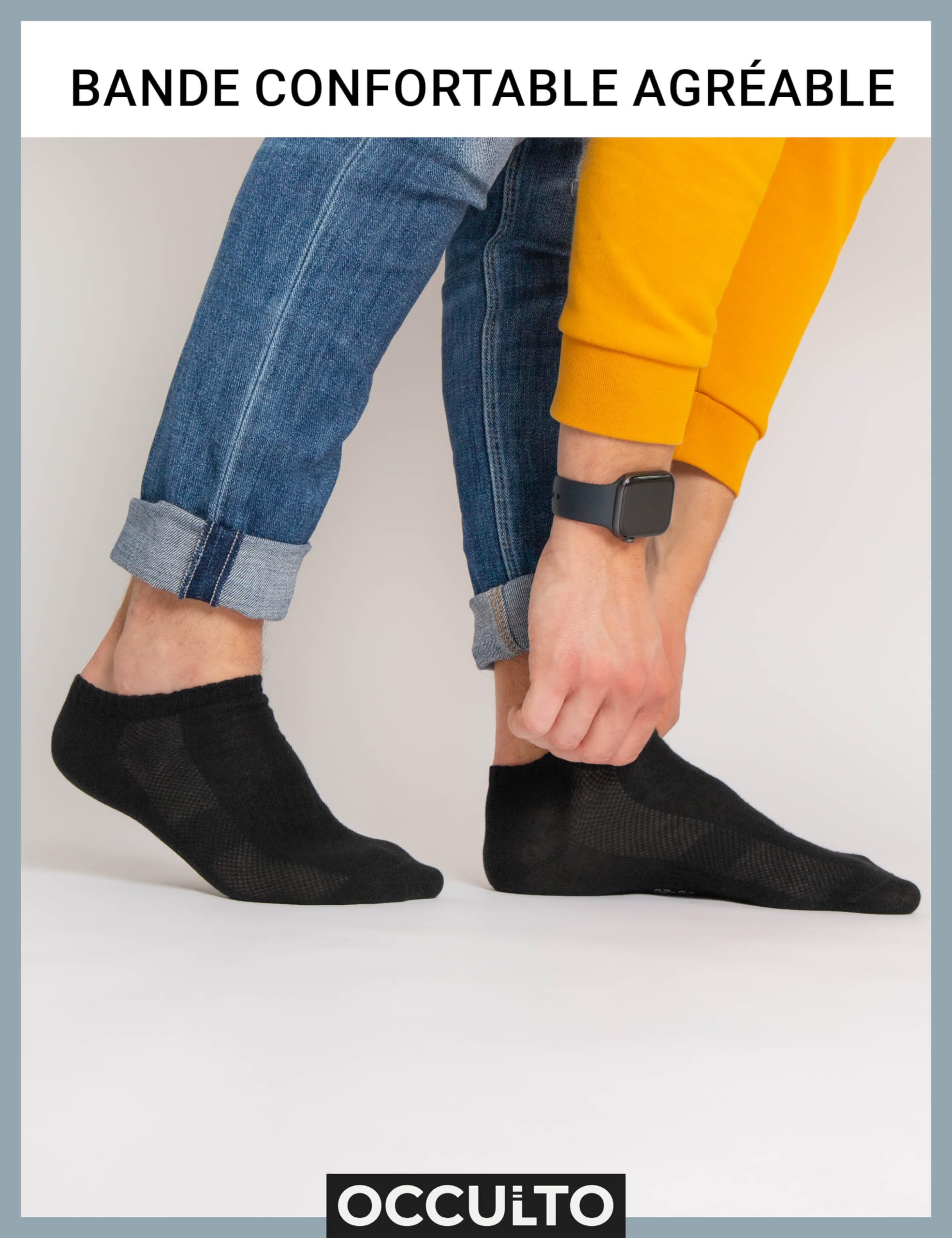 Occulto Chaussettes basses Homme lot de 10 (modèle: Johannes)