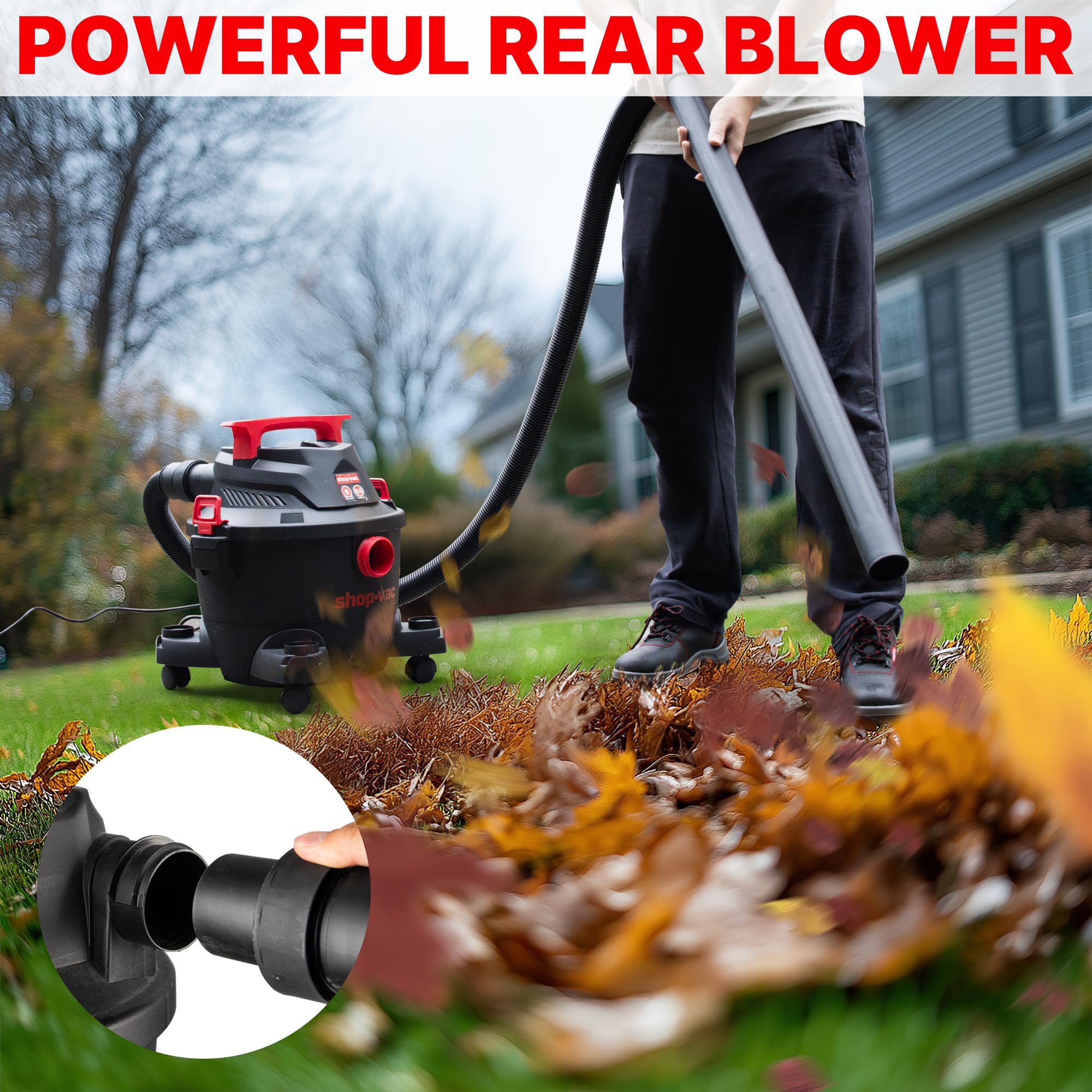 Shop-Vac 6 Gallon Wet/Dry Vacuum - Blower & Powerful Suction -4