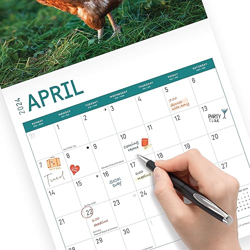 Miniatura 5 de Bright Day - Calendario mensual de pared 2024 Farms, 12 x 12 pulgadas