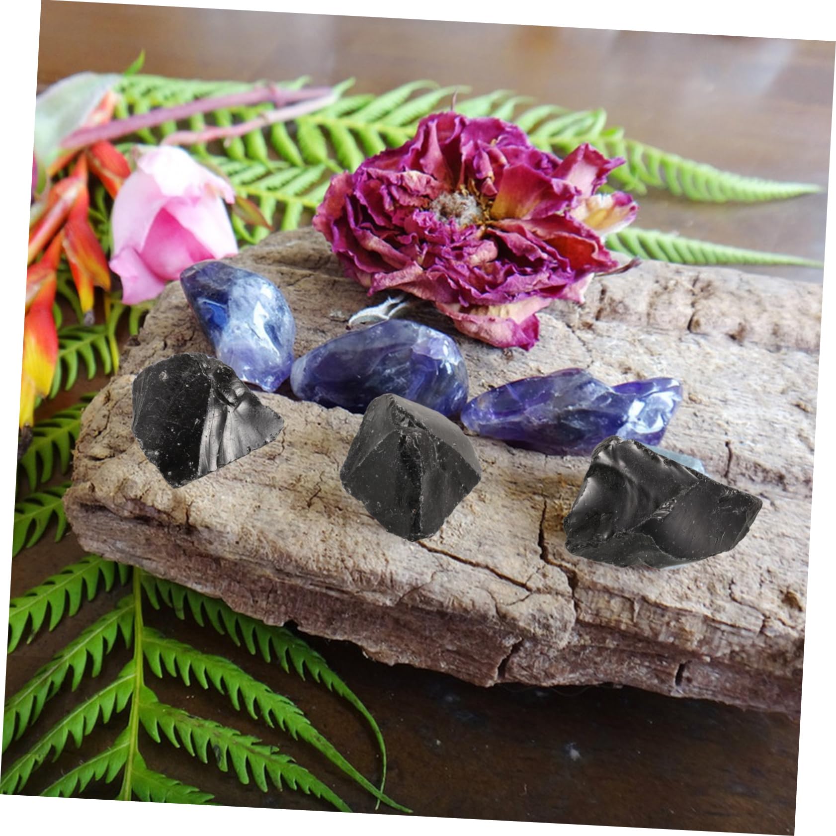 Alipis 4 Stück 1 Obsidian Rohstein Obsidian Kies Set Roher Natürlicher Roh Kristall Steinsammlungen Kristall Rohstein Kugelkristalle In Großen Mengen
