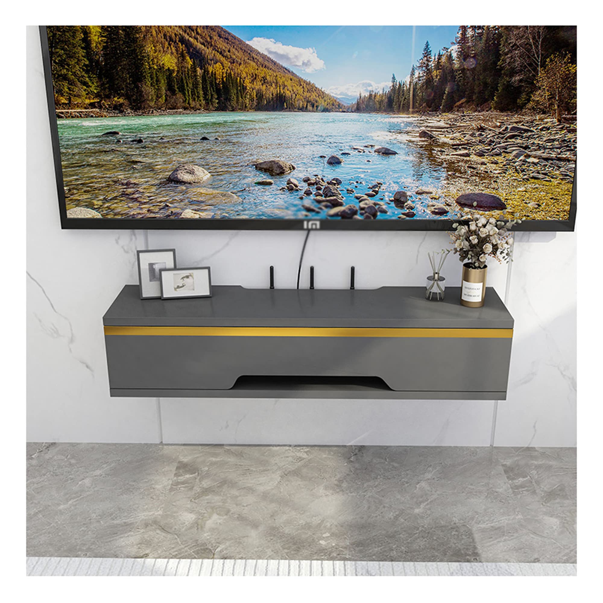 Buy GEREP TV Stand Wall ed TV Console, Floating Entertainment