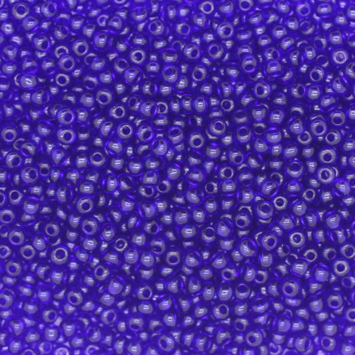 Seed Beads 10/0 Czech Translucent Dark Blue (one Hank Pack)