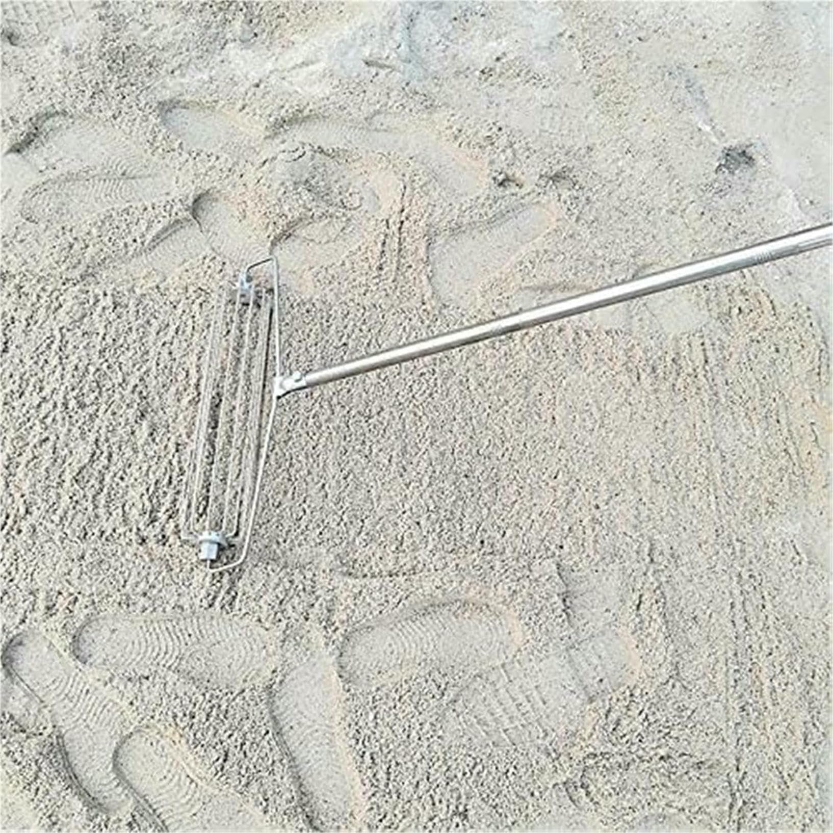 Rastrillo para búnker de golf, rastrillo de arena de acero inoxidable para campo, jardín, playa, césped paisajístico, duradero y fácil de usar