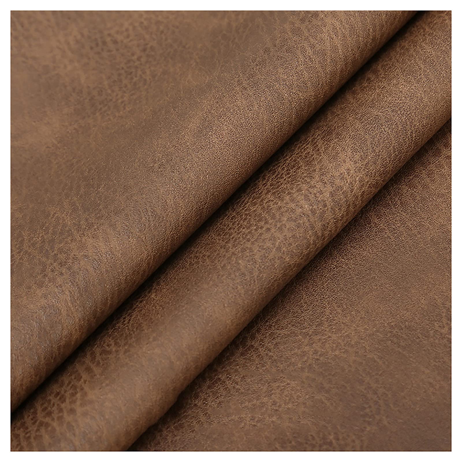 Tissu simili cuir marron imperméable au mètre d'ameublement pour tapisserie de canapé