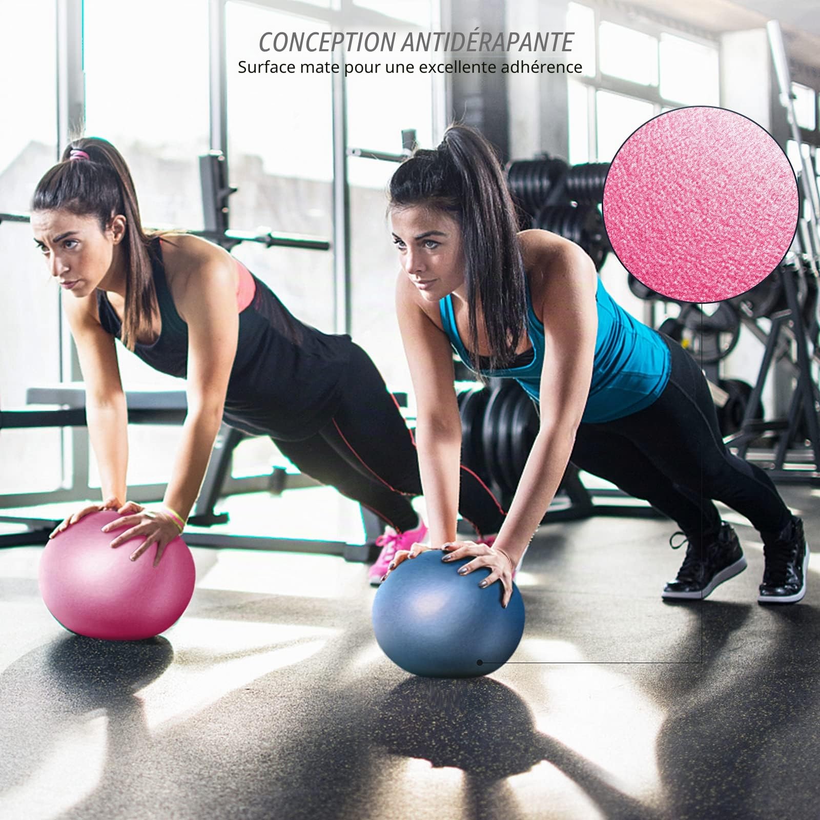 Cikyner Soft Pilates Ballon Gymnastique 23-25 cm avec Paille Gonflable