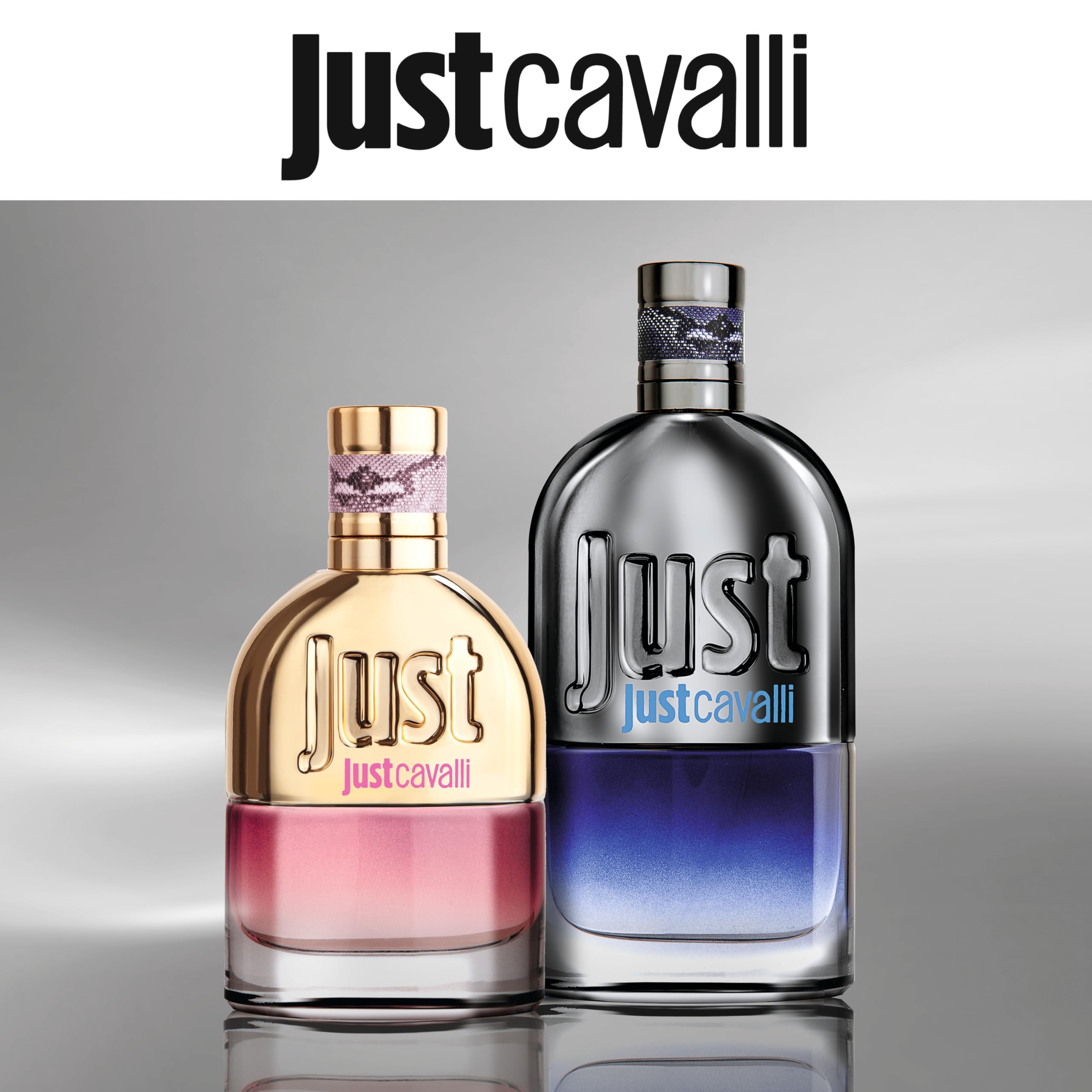 Just Cavalli Confezione Regalo Donna, Eau de Toilette 90ml, Crema Corpo 100ml, Spray da Viaggio 15ml, con Pochette