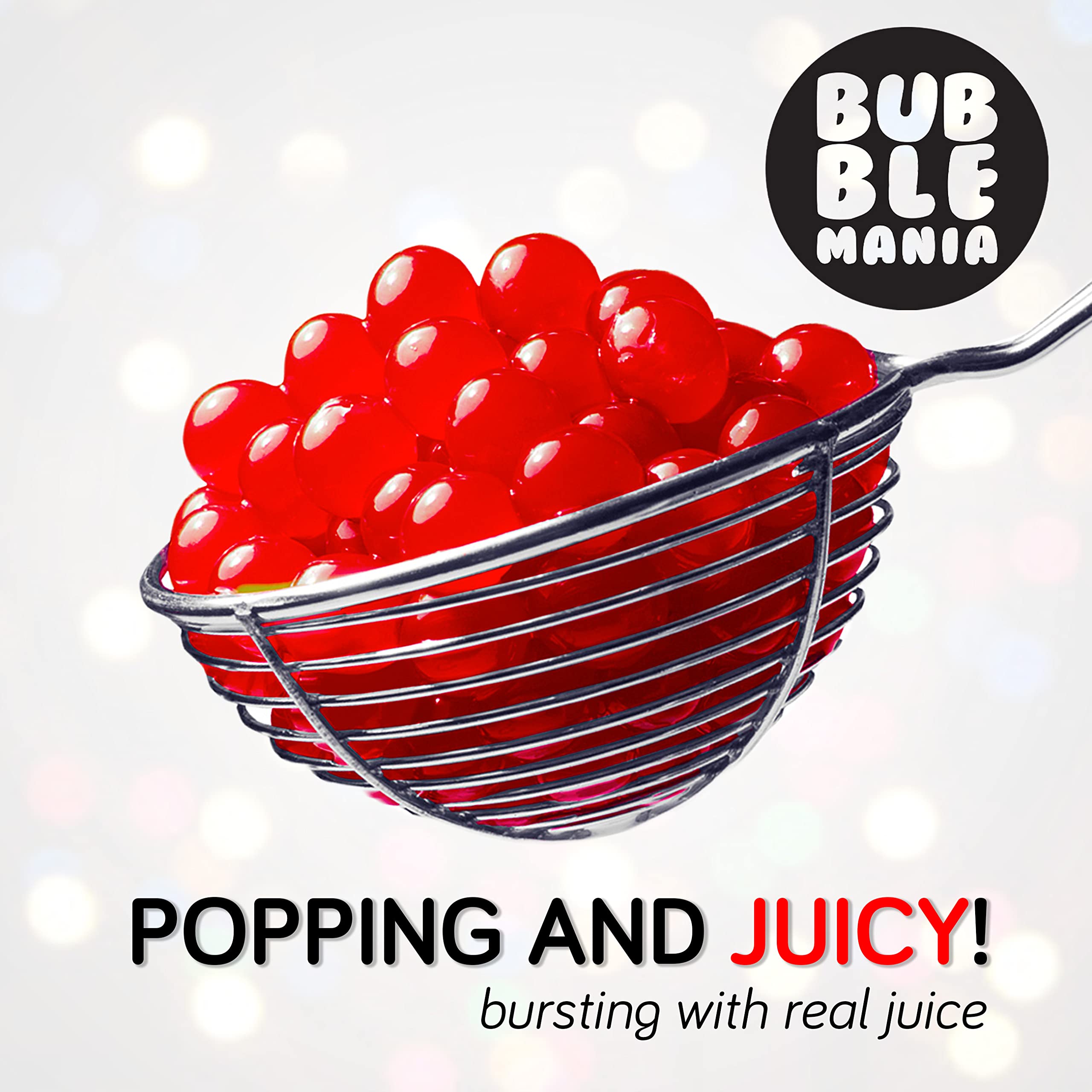 Buy Boba Pearls Popping Boba for Bubble Tea, Bursting Boba Tapioca Pearls (450 g) (Strawberry