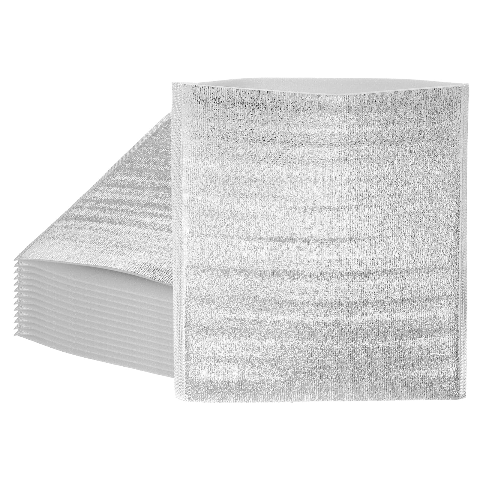 sourcing map Reusable Thermal Insulation Bags,15.7x13.8 Inch Thermal Box Liners Insulation Aluminum Foil Pearl Cotton Bag for Books,Food,Cosmetics, Pack of 15