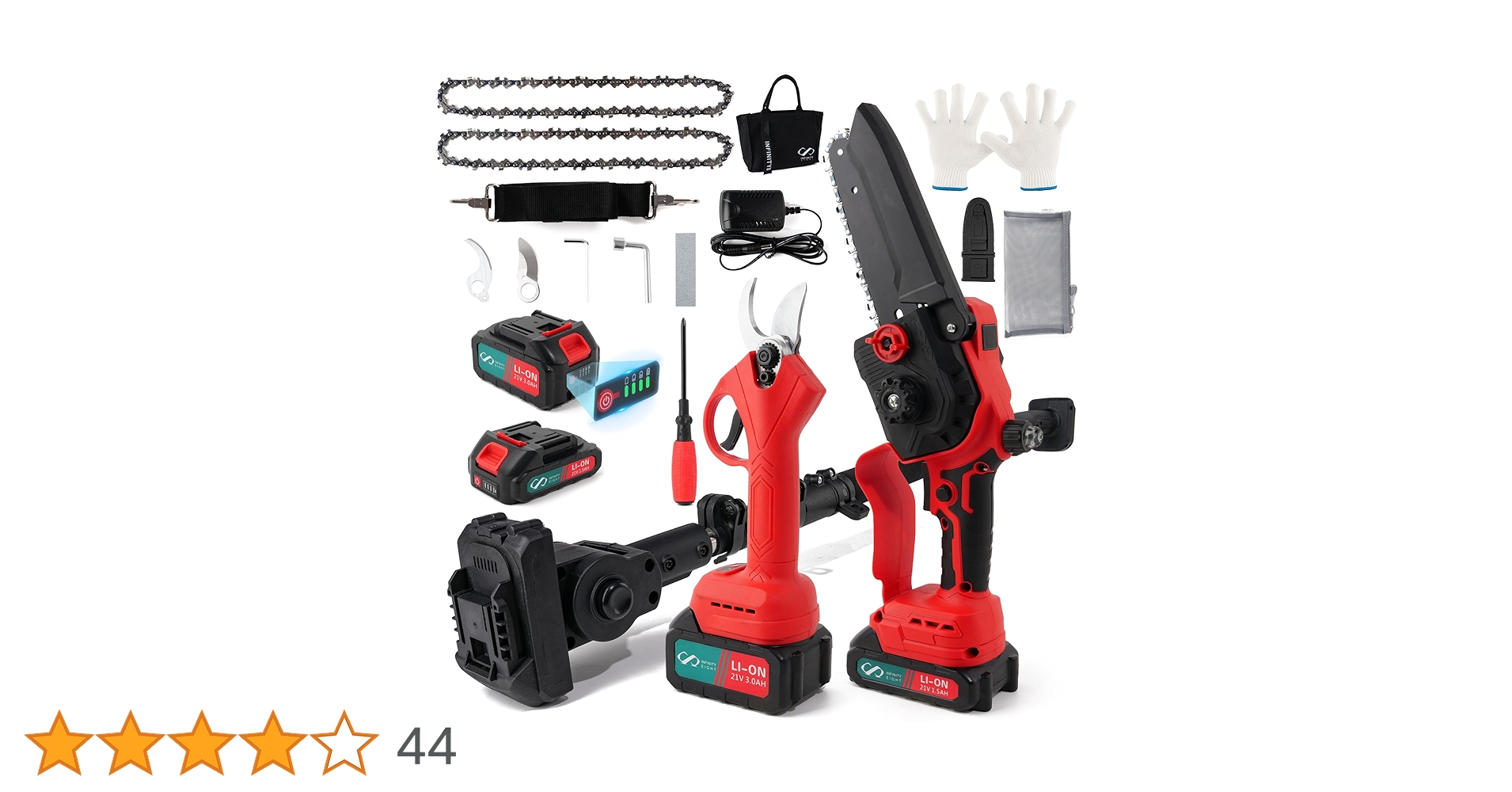 Amazon | 農園セット チェーンソー 充電式 高枝電動バサミ 延長ポール