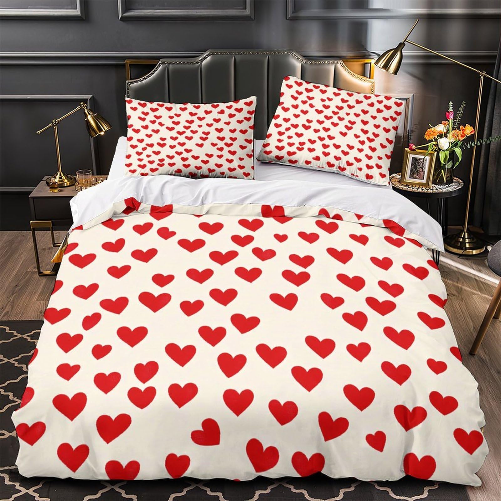 Housse de couette rouge 200x200cm pour chambre d'enfant