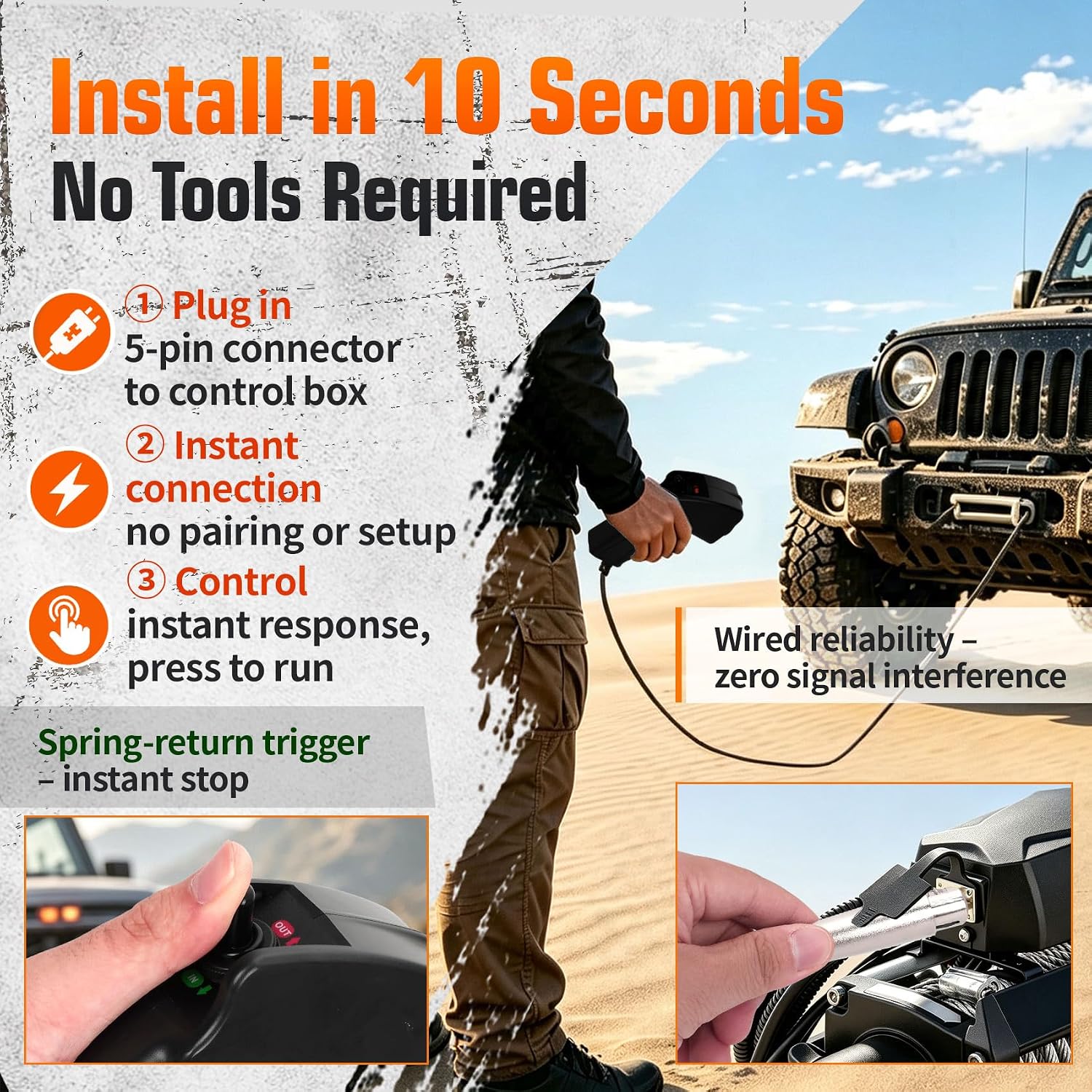 Compatible with Winch Remote Control SB97495-50