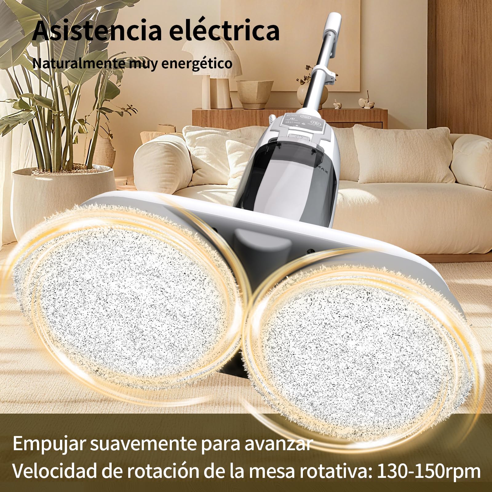 PUREBEAR Fregona a Vapor 2 en 1, Limpiador de Vapor con Limpiador Portátil, 3 Niveles de Vapor, 4 Paños de Repuesto, Multiusos para Suelos Duros, Baldosas, Ventanas y Ropa