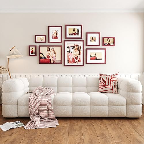 Vista 254 de Egofine Portarretratos de 9 x 12 pulgadas hecho de madera maciza con plexiglás, fotos de 5 x 7/6 x 8 con paspartú o de 9 x 12 pulgadas sin paspartú