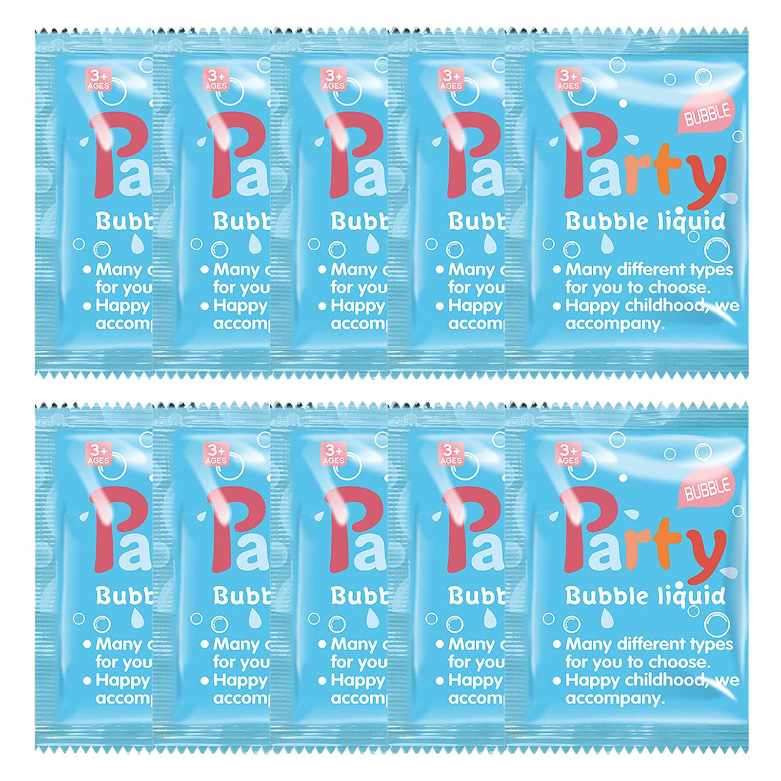 Greatideal Bubble Liquid, 10ML Bubble Concentrate for Bubble Machine, Concentrated Bubble Liquid Bag, Bubble Solution Refill, Bubble Concentrate Solution for