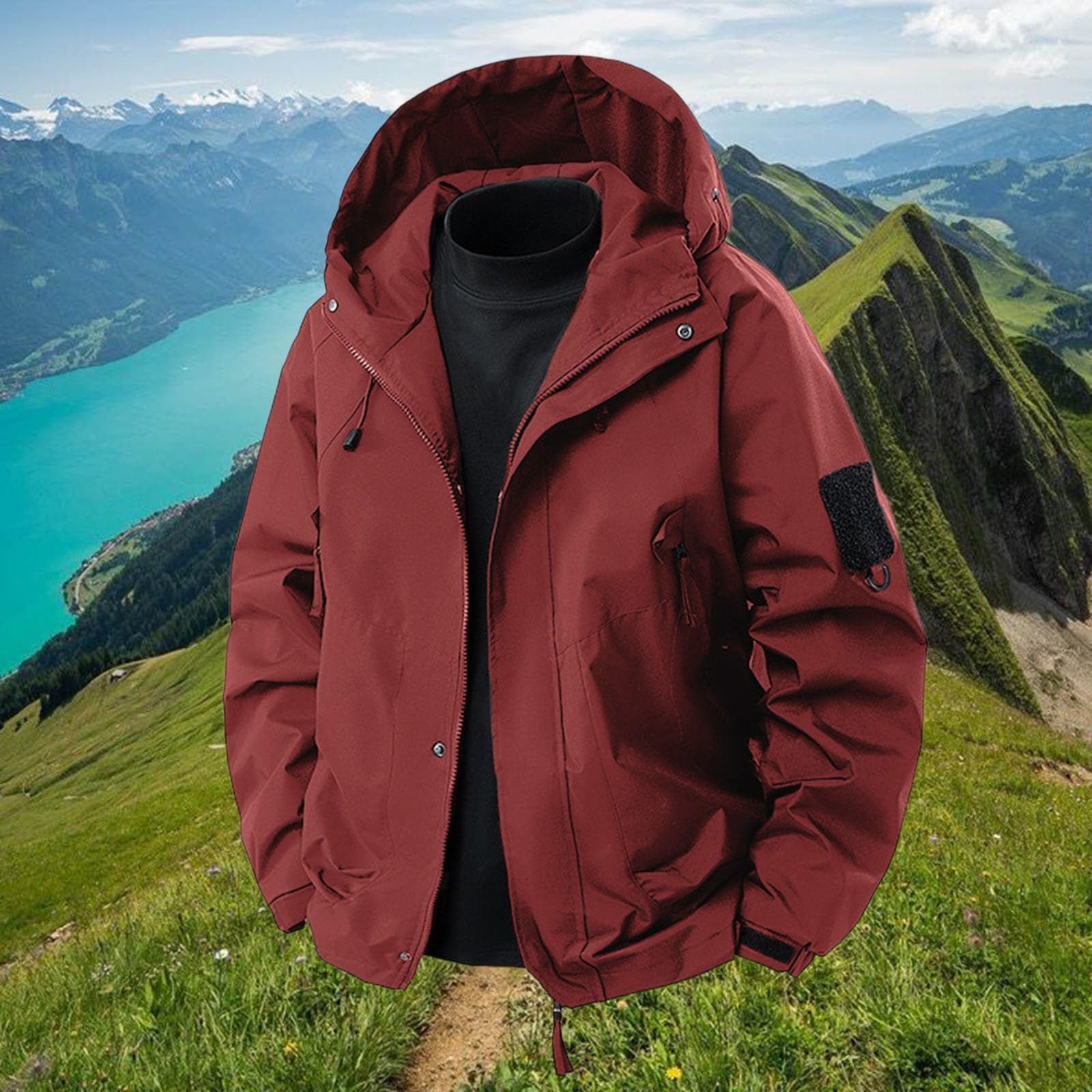 Generisch Windjacke Outdoorjacken für Herren Damen im Frühling