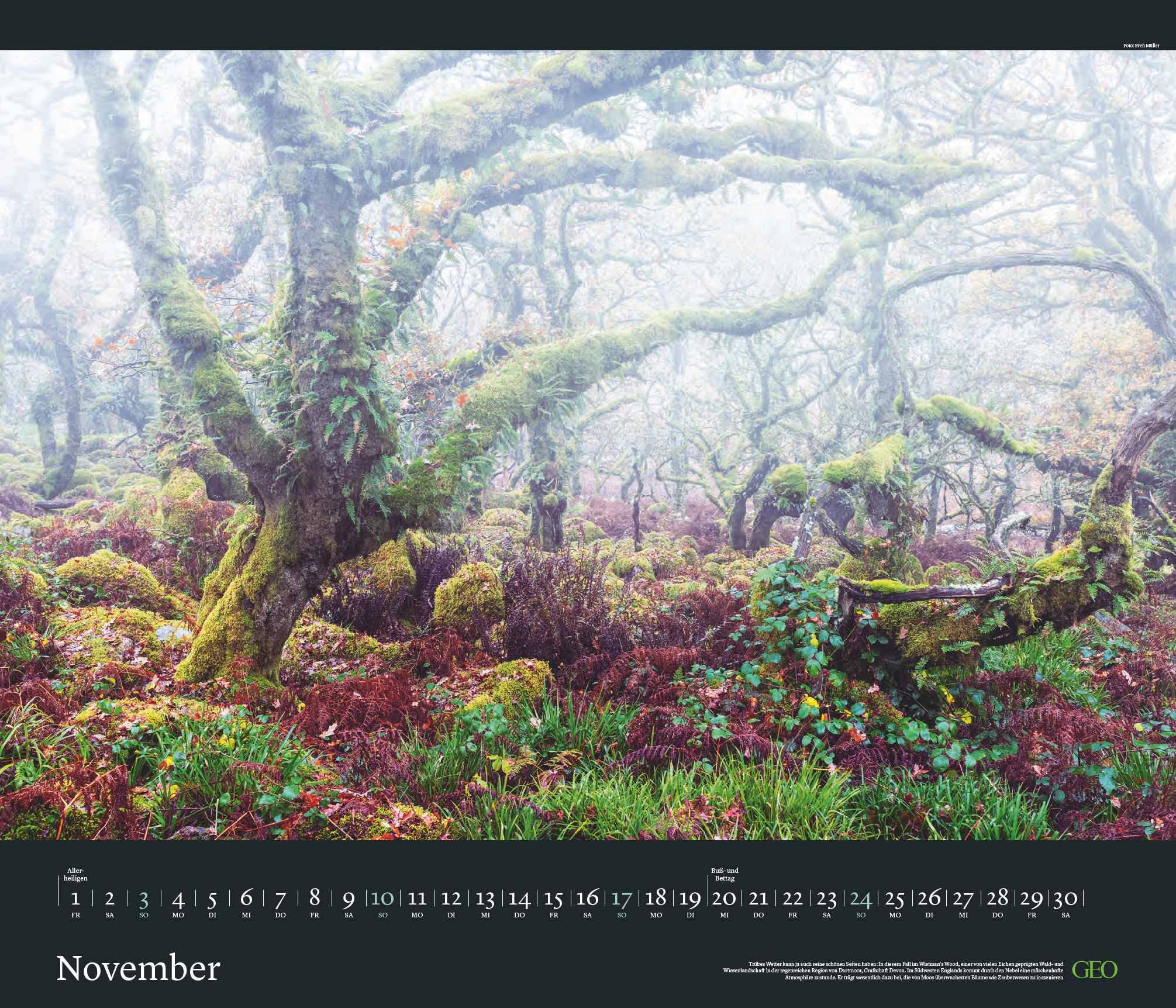 GEO Edition: Kräfte der Natur 2024 - Wand-Kalender - Poster-Kalender - 70x60, Mittel