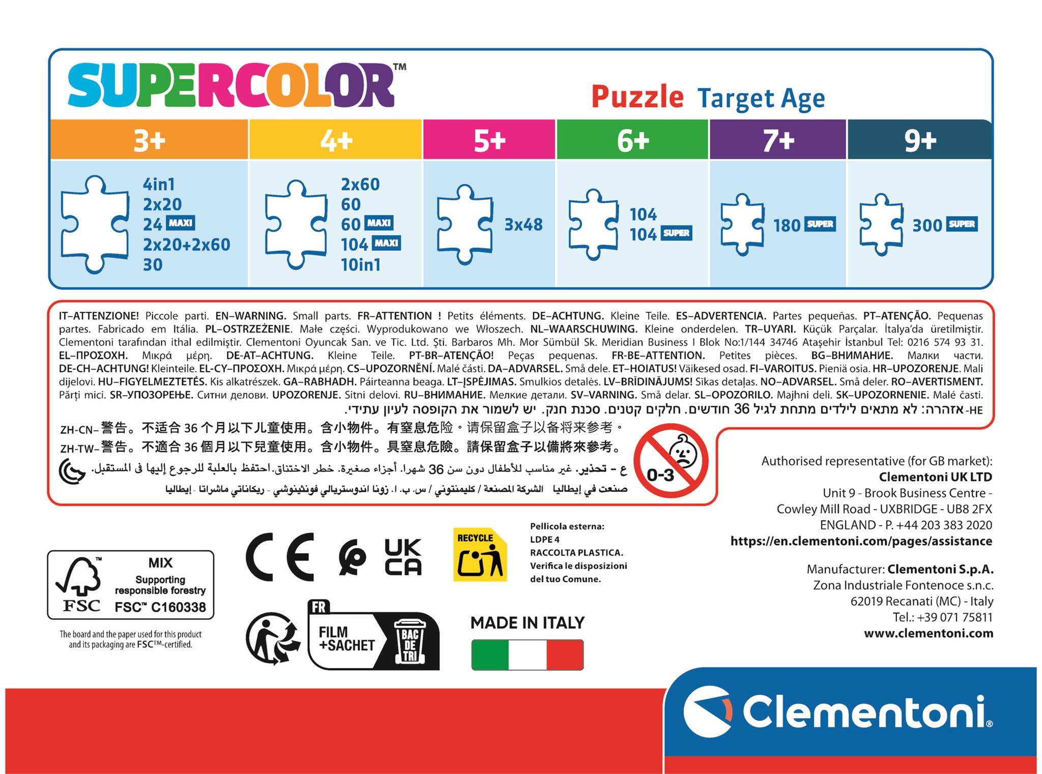 Clementoni - Puzzle per Bambini 30 Pezzi Supercolor, per Bambini 3+ Anni, Illustrazione Disney Minnie, Idea Regalo, Made in Italy, 33,5x23,5 cm, 20287 - 4