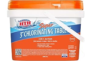 HTH Super 3" Chlorinating Tablets Swimming Pool Chlorine, 8 lbs