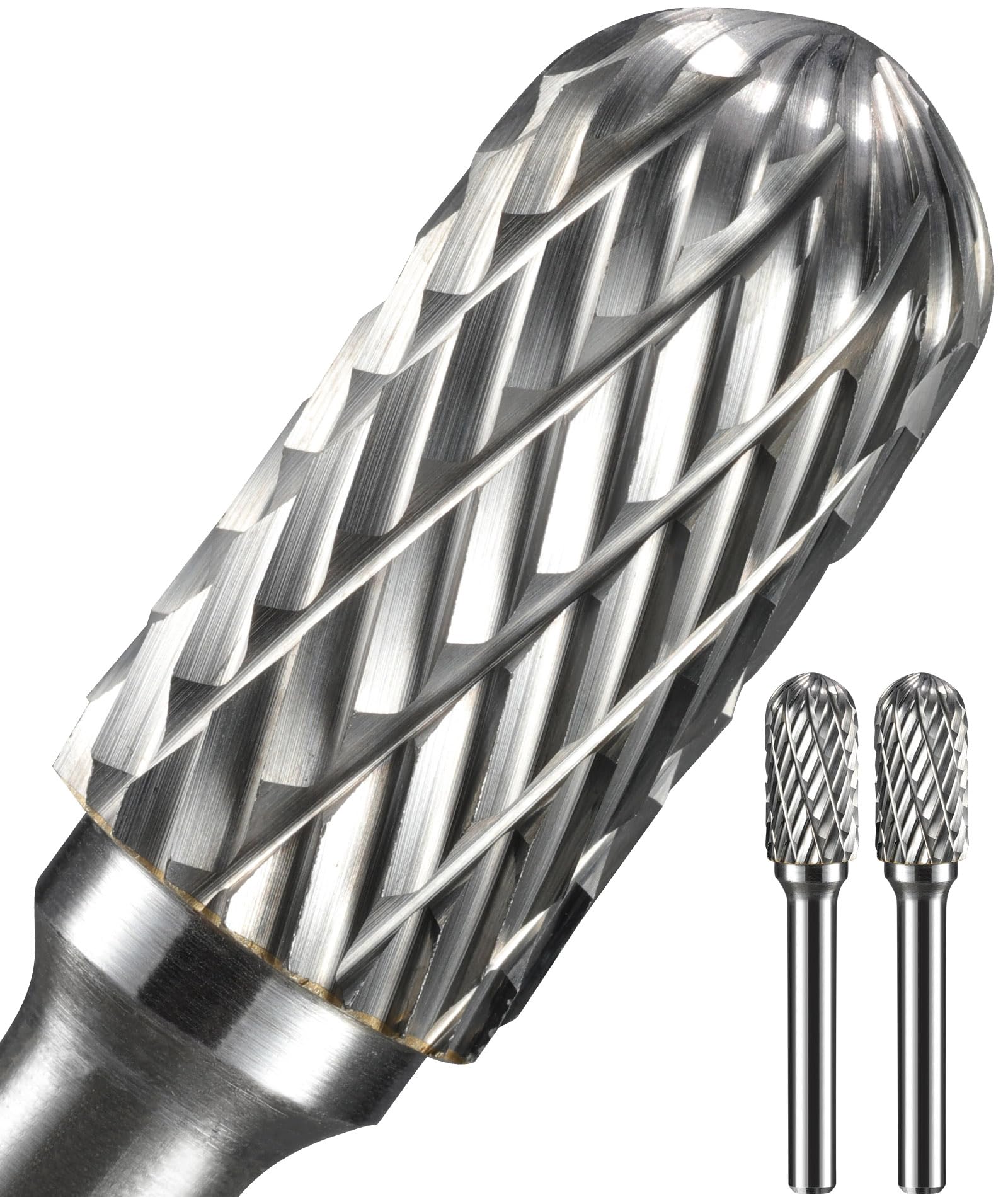 Snapklik.com : 2Pcs 1/4 Carbide Burr Set 1/4