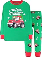 Vista 1 de DAUGHTER QUEEN Pijamas de Navidad para niños y niñas de 18 meses-12 años, ropa de dormir 100% algodón