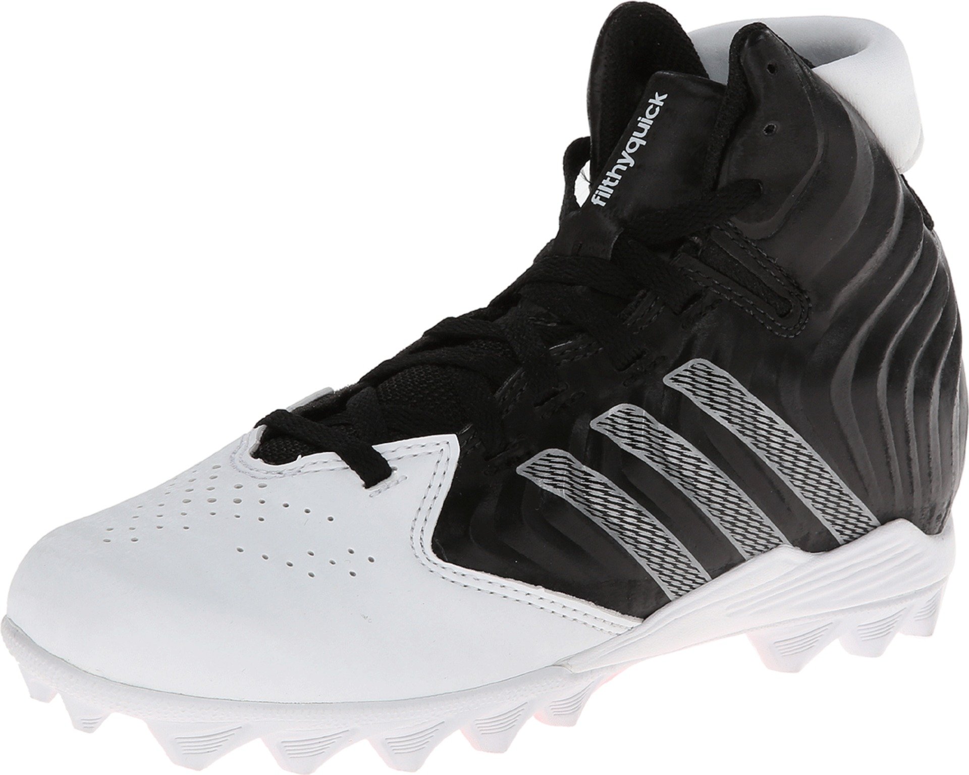 New Adidas G98768 Filthyquick MD J Black/White Size Kids 3 Football Cleats