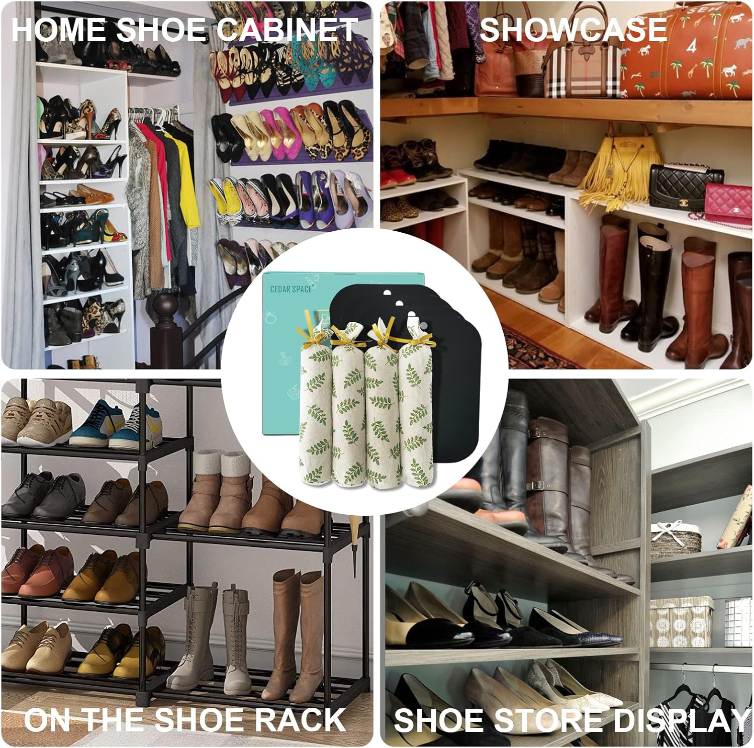 Boot Shapers for Tall Boots Women,Boot Trees Cedar Freshner,Inserts Boots Support for Women 100% Cedar Wooden Sachets Bags - Image 3