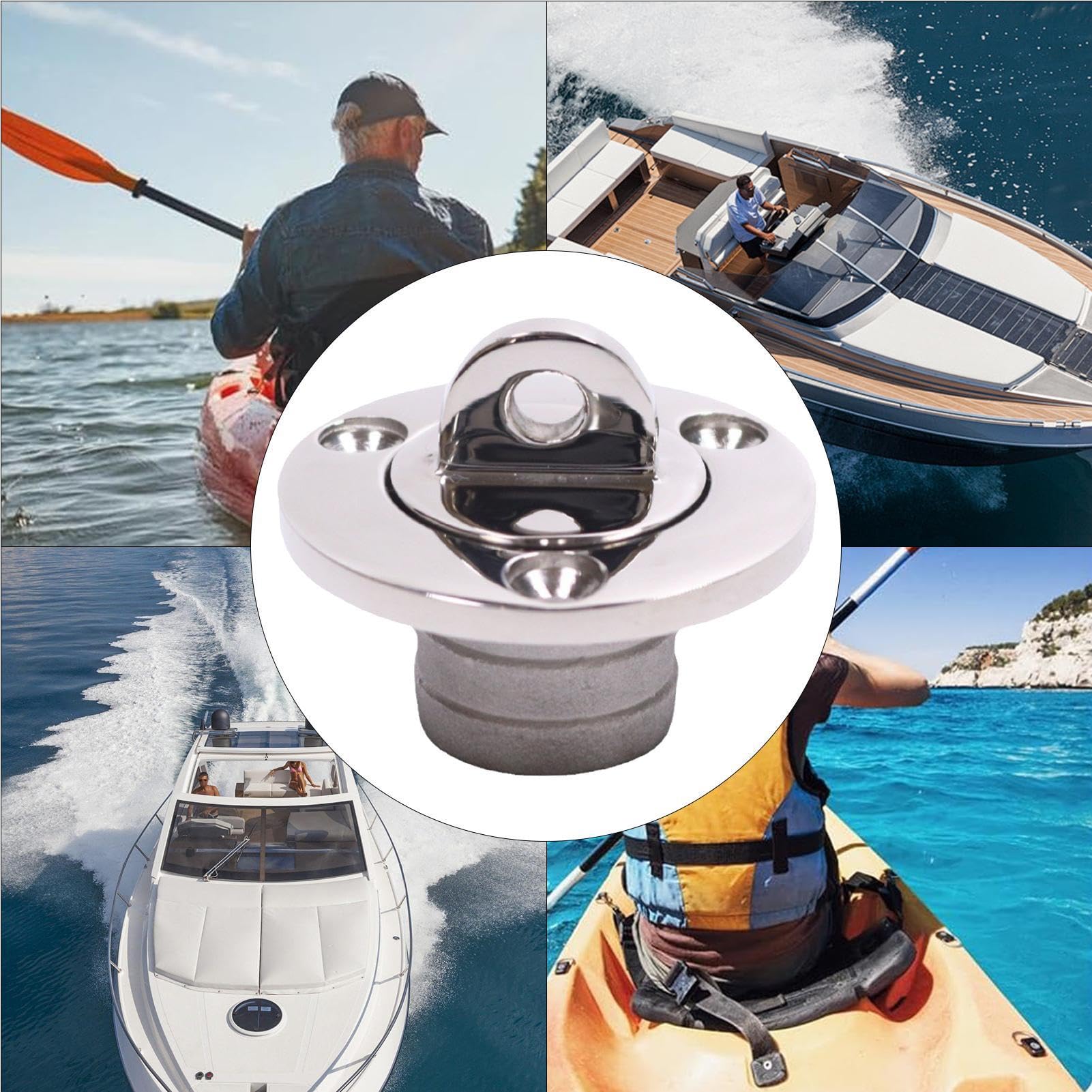 Garosa Bouchon de vidange de bateau Bouchon de vidange marin 1po en acier inoxydable Type à vis Vanne de vidange de bateau avec - Auto Garosa Bouchon de vidange de bateau Bouchon de vidange marin 1po en acier inoxydable Type à vis Vanne de vidange de bateau avec - Auto