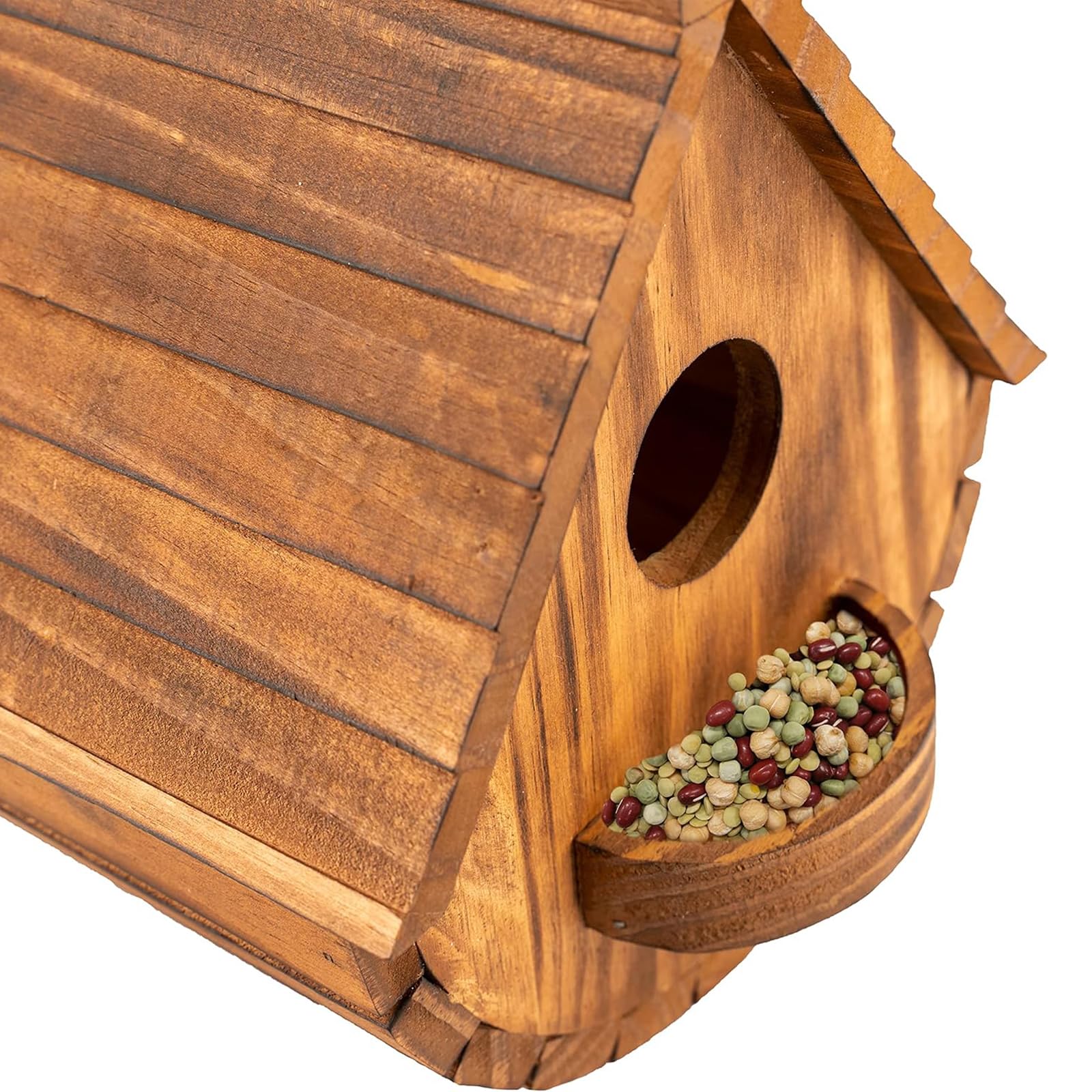 Casetta Legno Uccellini, Nido Ideale per Uccelli Selvatici, Casetta per Uccelli Selvatici da Esterno, Nido Uccellini da Esterno da Appendere, Resistente alle Intemperie e Robusta