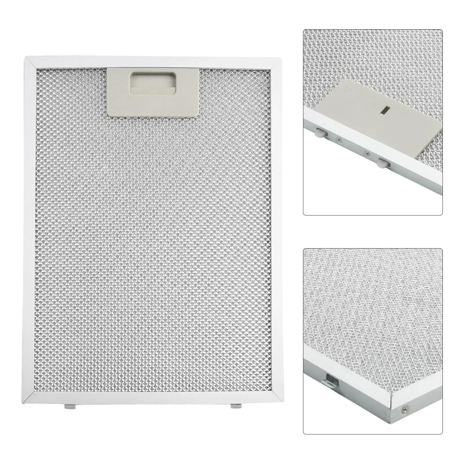 Sustitución del filtro de la campana extractora Filtros de campana extractora cocina plateados, filtro ventilación malla metálica 300 x 240 9 mm, aceite for campanas extractoras, pieza grasa for