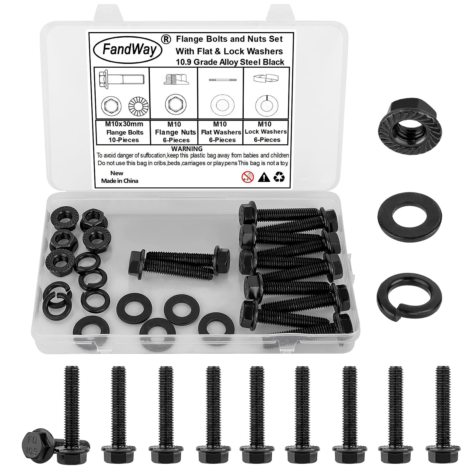 FandWay M5 Schrauben Set,299 Stück Linsenkopf Schrauben mit