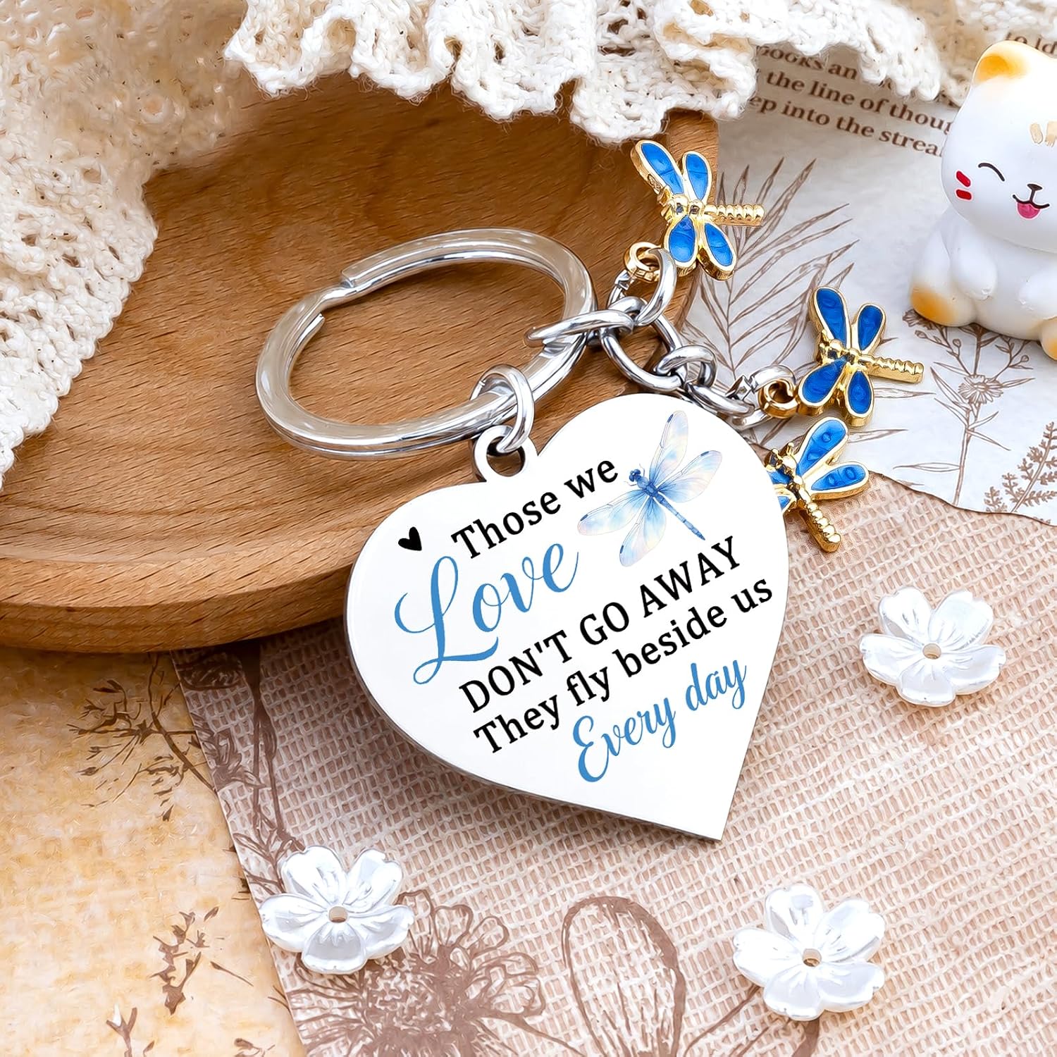 Dragonfly Keychain Gifts For Women Sympathy Gifts for Loss of Loved One image 3