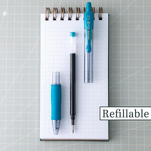 Miniatura 2 de Pilot G2 Premium - Bolígrafos de gel de bola rodante recargables y retráctiles, punta fina de 0.028 in, color verde azulado, paquete de 6
