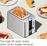 Chefman 2-Slice Pop-Up Stainless Steel Toaster w/ 7 Shade Settings, Extra Wide Slots for Toasting Bagels, Defrost/Reheat/Cancel Functions, Removable Crumb Tray, 850W, 120V, Silver