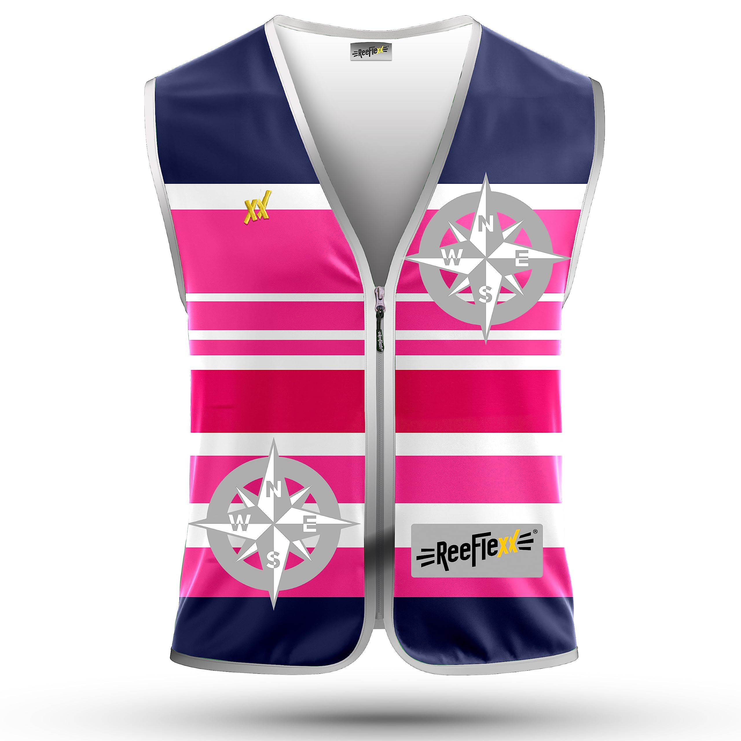 REEFLEXX Gilet réfléchissant élégant pour femme | Gilet de sécurité visibilité circulation routière