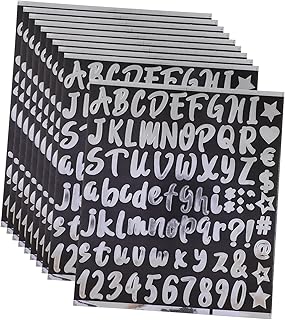 DOITOOL Letters 10 Sheets Alphanumeric Kit DIY number letter stickers mailbox stickers mailbox letters label Mailbox Stickers