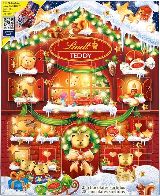 Calendario Adviento Lindt: Chocolate y Bombones Surtidos - 170g