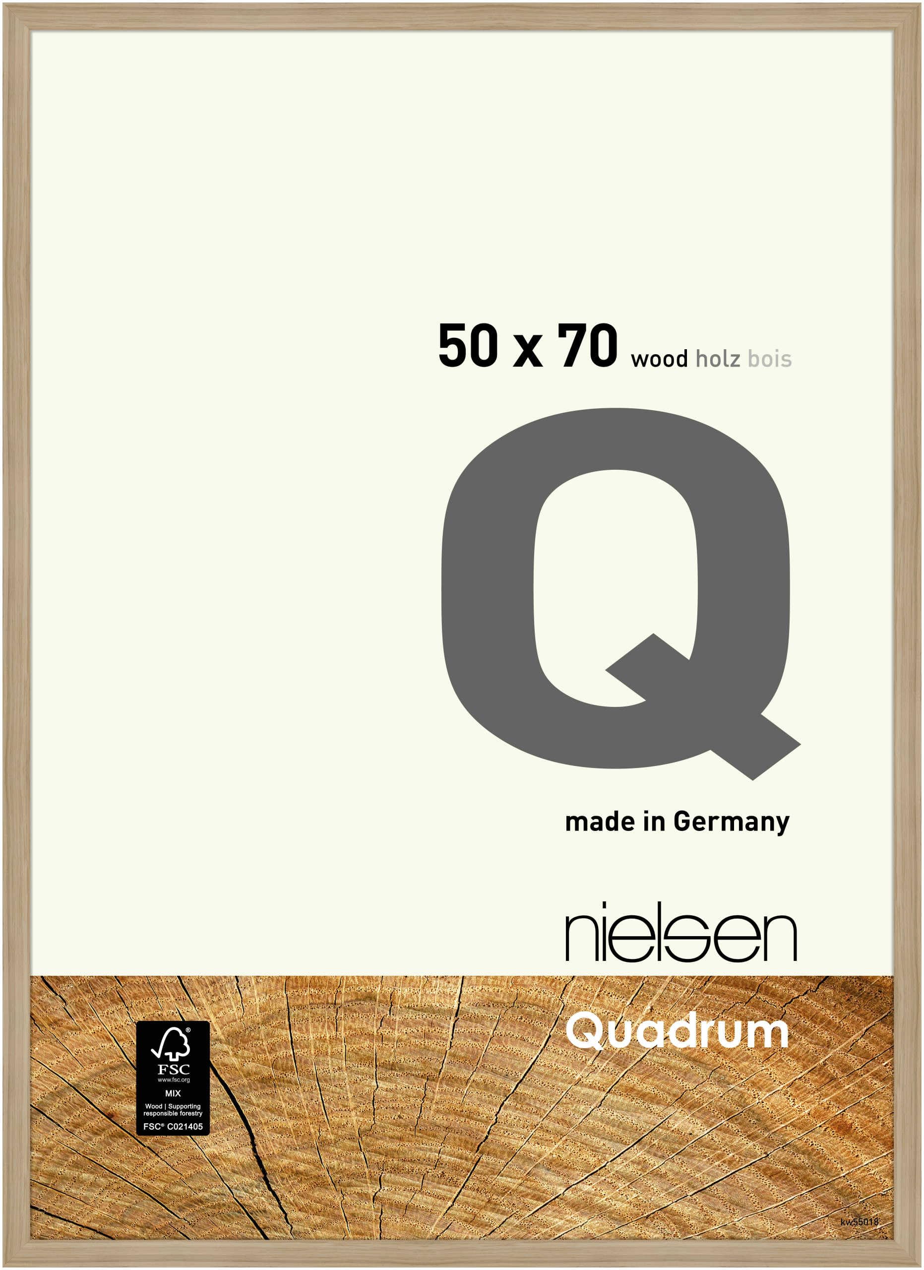 Nielsen Quadrum 50 X 70Cm Oak Wooden Picture Frame With Float Glass And Push/turn Clips from B&Q