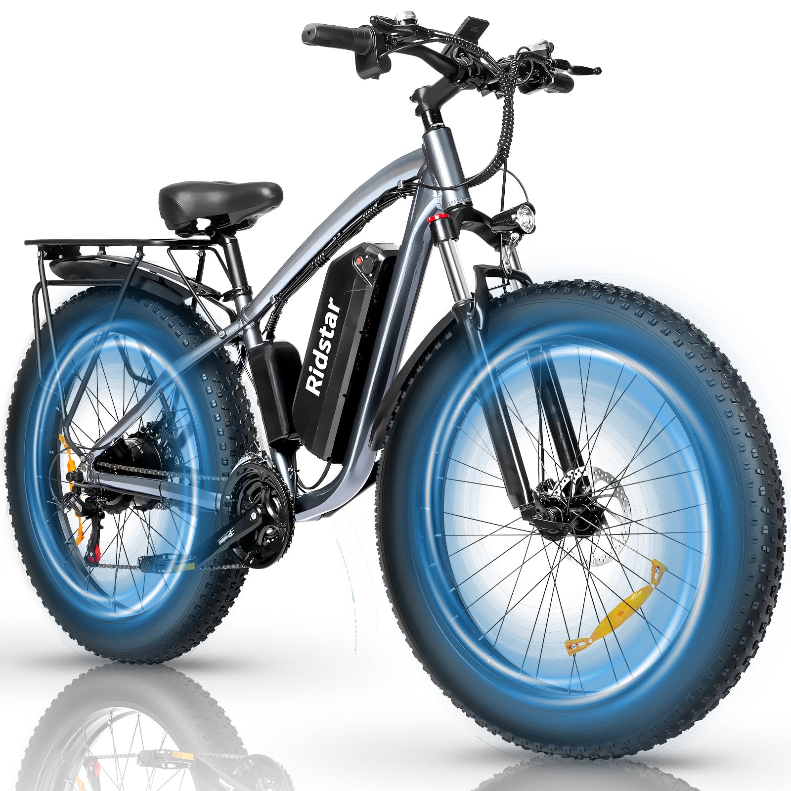 Ridstar Electric Bike for Adults, 1500/2000W Motor 31MPH, 48V 15.6/23AH Removable Battery, 25-50Miles, 26" All Terrain for Mountains, Snow, Sand, Road