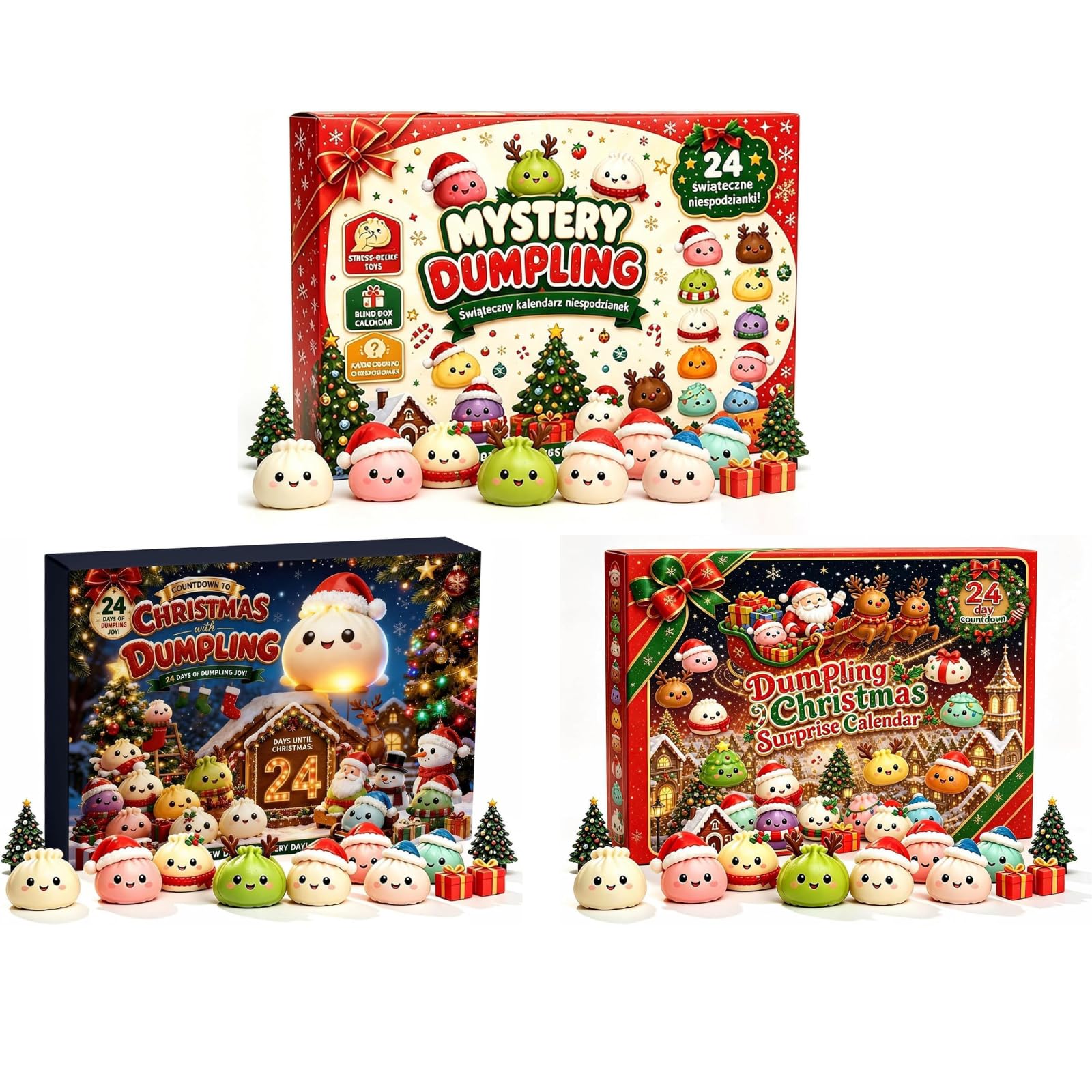 Christmas Squishies Advent Calendar, Adult 24 Day Fidget Surprise
