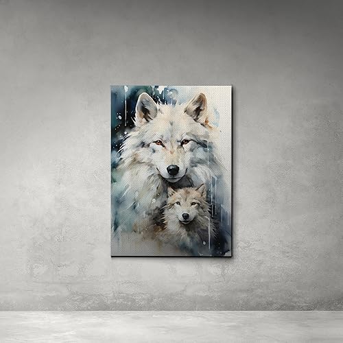 Miniatura 5 de Fox Mother Cub Print, In The Style Of Stencil,Based, Kids Wall Art, Kids Wall Art Display, Mom And Baby Animal Art Print, Wall Art, Art Print