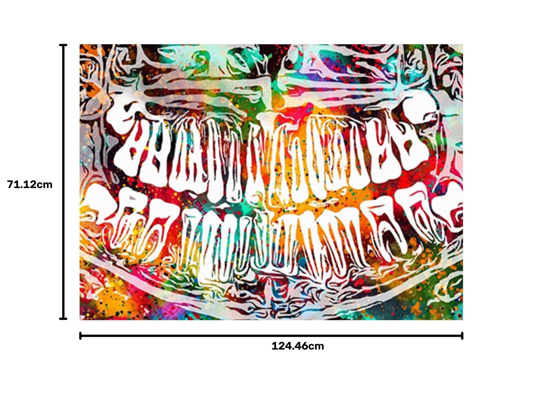 XIANGPEIFBH Bunte Zahn Lachen Dental Leinwand Malerei Moderne Zahnarzt Poster und Drucke Wandkunst Bilder für Heimtextilien 70x125cm (28''x49'') Innenrahmen