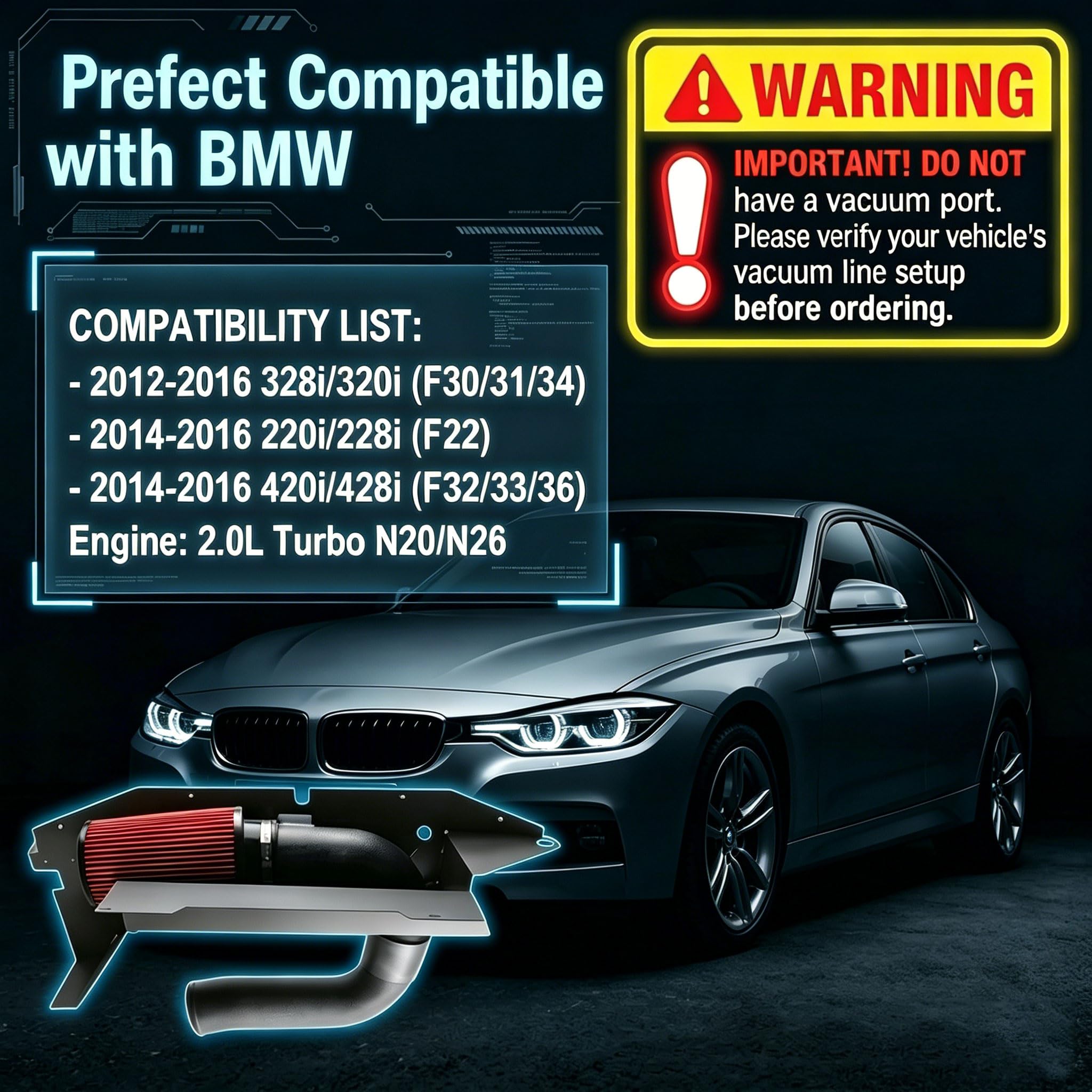 Amazon | 馬力とトルクブースト冷気取り入れシステムキット BMW F30