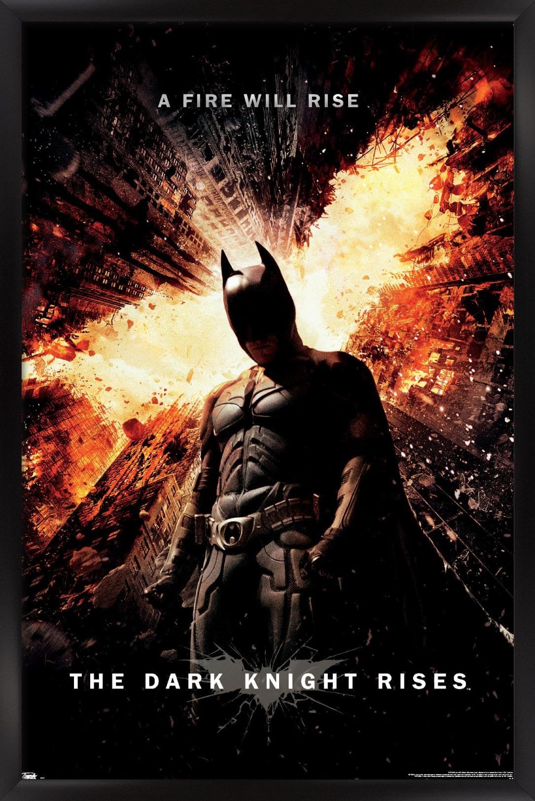 DC Comics Movie The Dark Knight Rises - One Sheet Wall Poster, 34L" x 22.4W", Black Framed Version