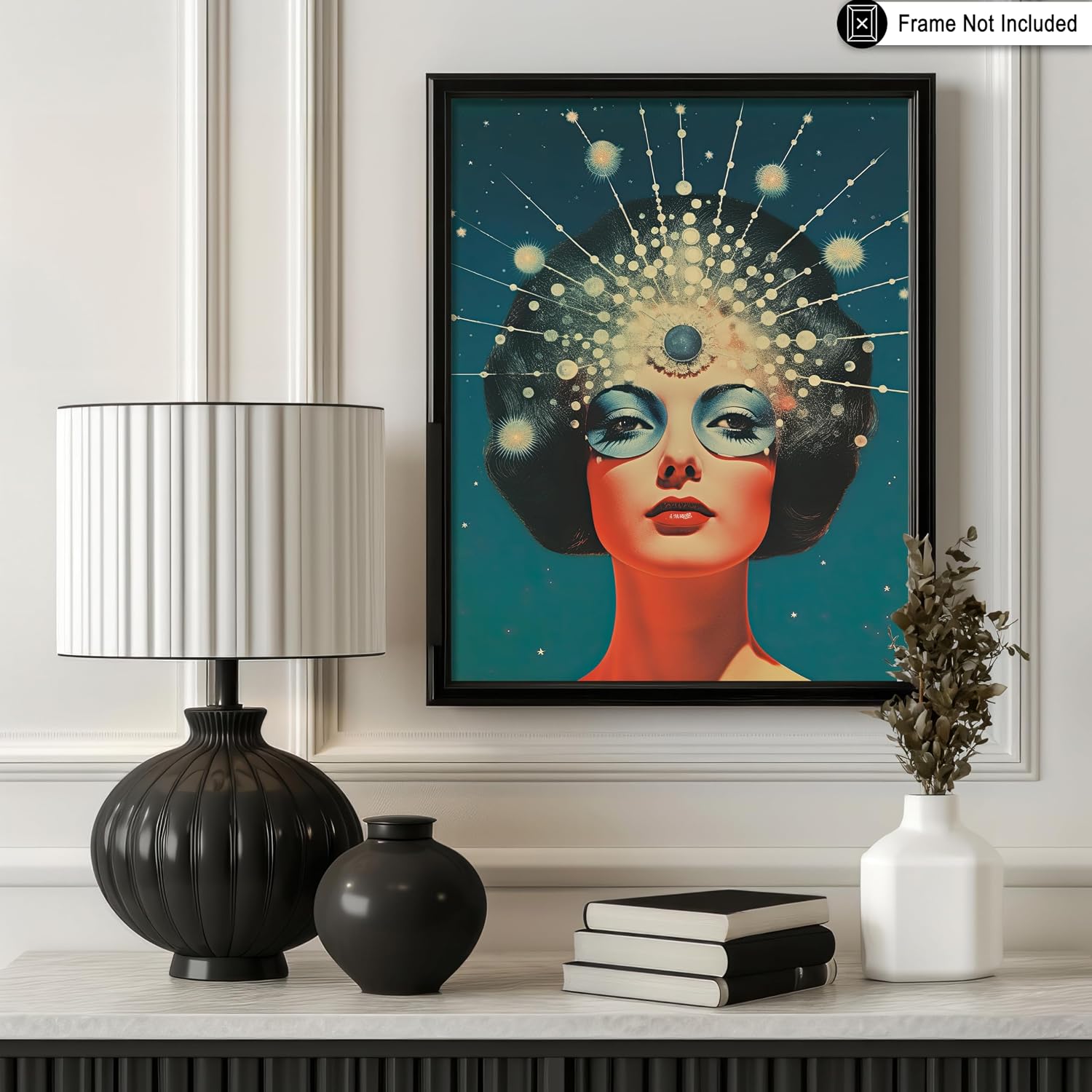 Poster Master Woman Portrait Print - Weird Surreal Poster - Avant Garde Art - Psychedelic Wall Design - Gift for Men & Women - Decor for Office, Living Room or Bedroom - 8x10 UNFRAMED Wall Art