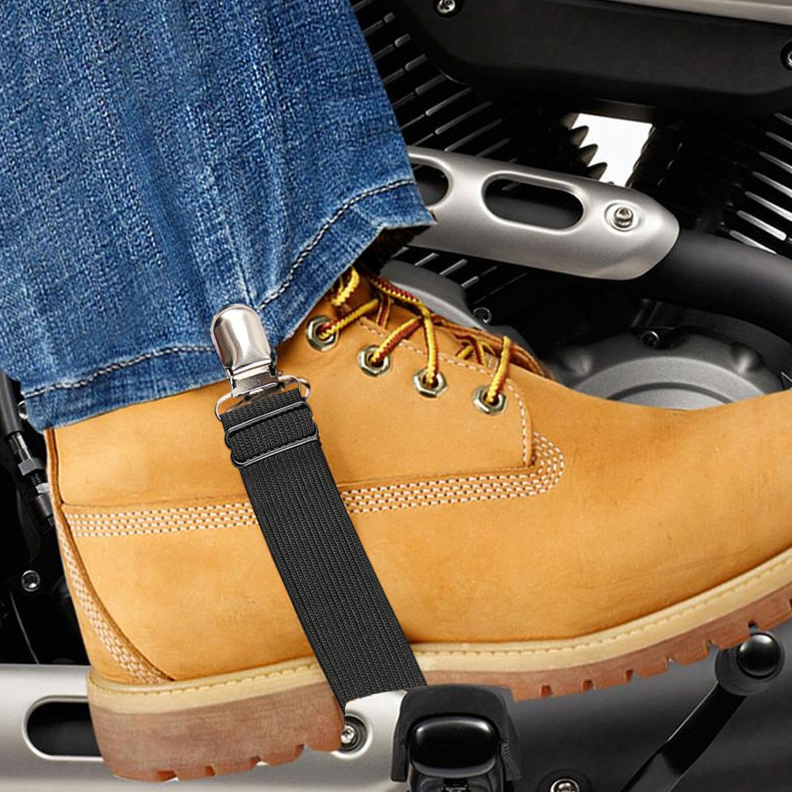 Fermagli Per Stivali 2 Pezzi Regolabili Per Stivali Cowboy | Fermapantaloni Elastico Unisex Indossatori Di Uniforme Artisti Ciclismo Motociclismo Pesca Escursionismo Lavoro Ufficio