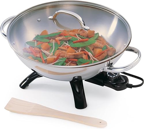 Miniatura 1 de Presto 5900 - Wok eléctrico de acero inoxidable de 1500 W