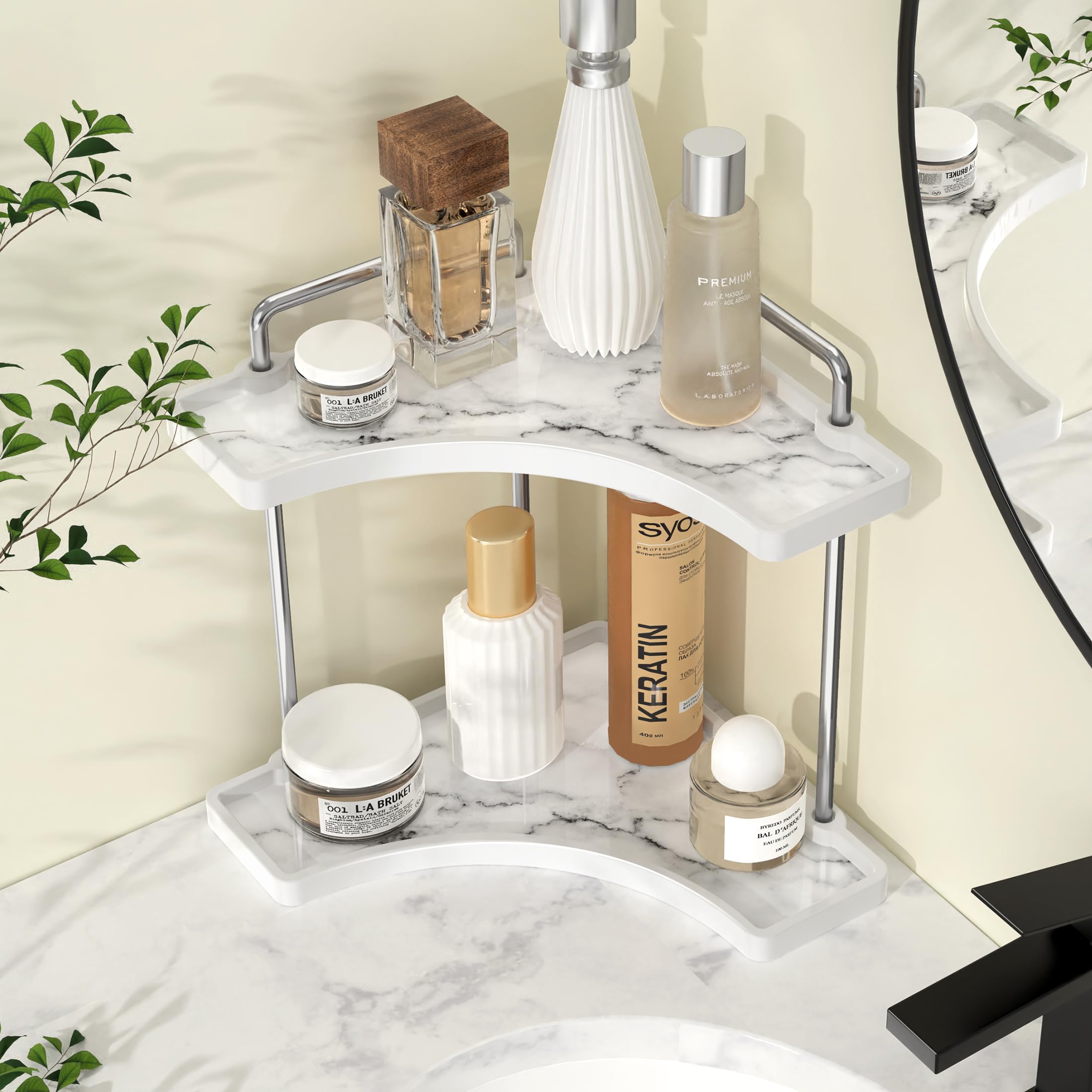 Amazon.com: KES 2-Tier Ceramic Bathroom Corner Countertop