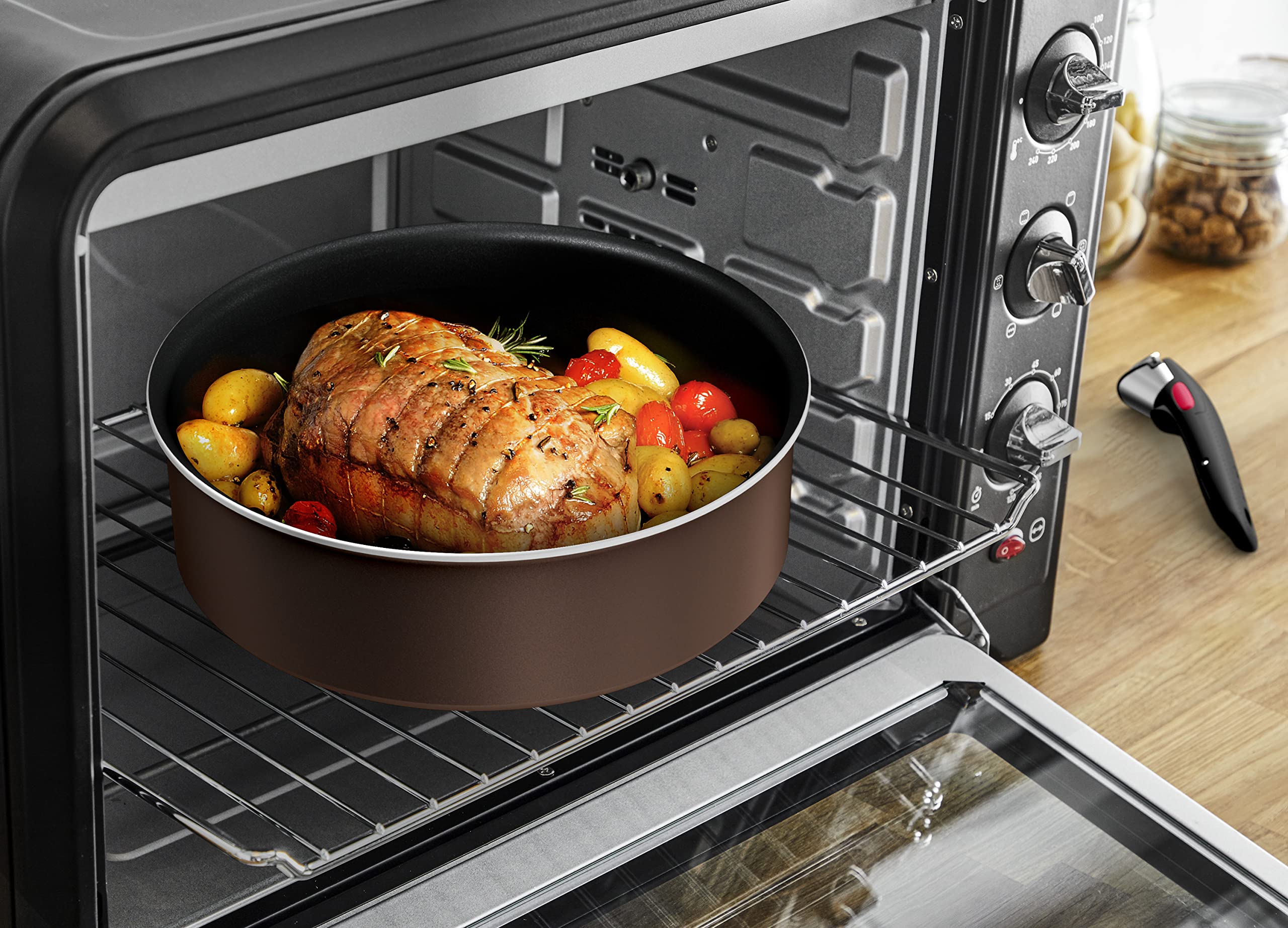 Tefal Ingenio XL Force L15890 Lot de 4 casseroles avec poignée amovible, 16/18/20 cm, peu encombrant, casseroles avec revêtement anti-adhésif Titanium 2X, manipulation et nettoyage faciles